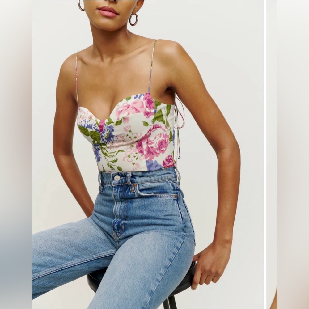 Reformation Liza Floral Camisole Top